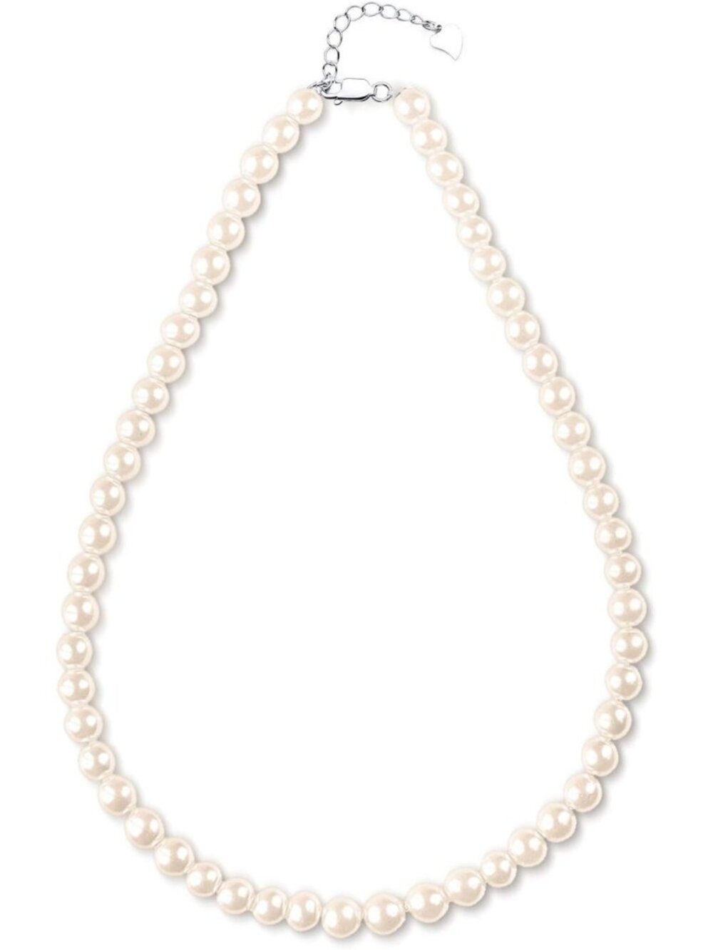Elegant White Freshwater Pearl Necklace for Women - 18" Princess Length Jewelry
